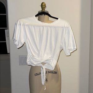 Cropped White Tee